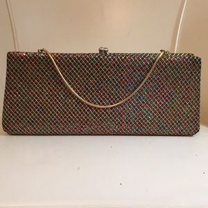 Vintage Mad Men Gold & Glitter Clutch Purse